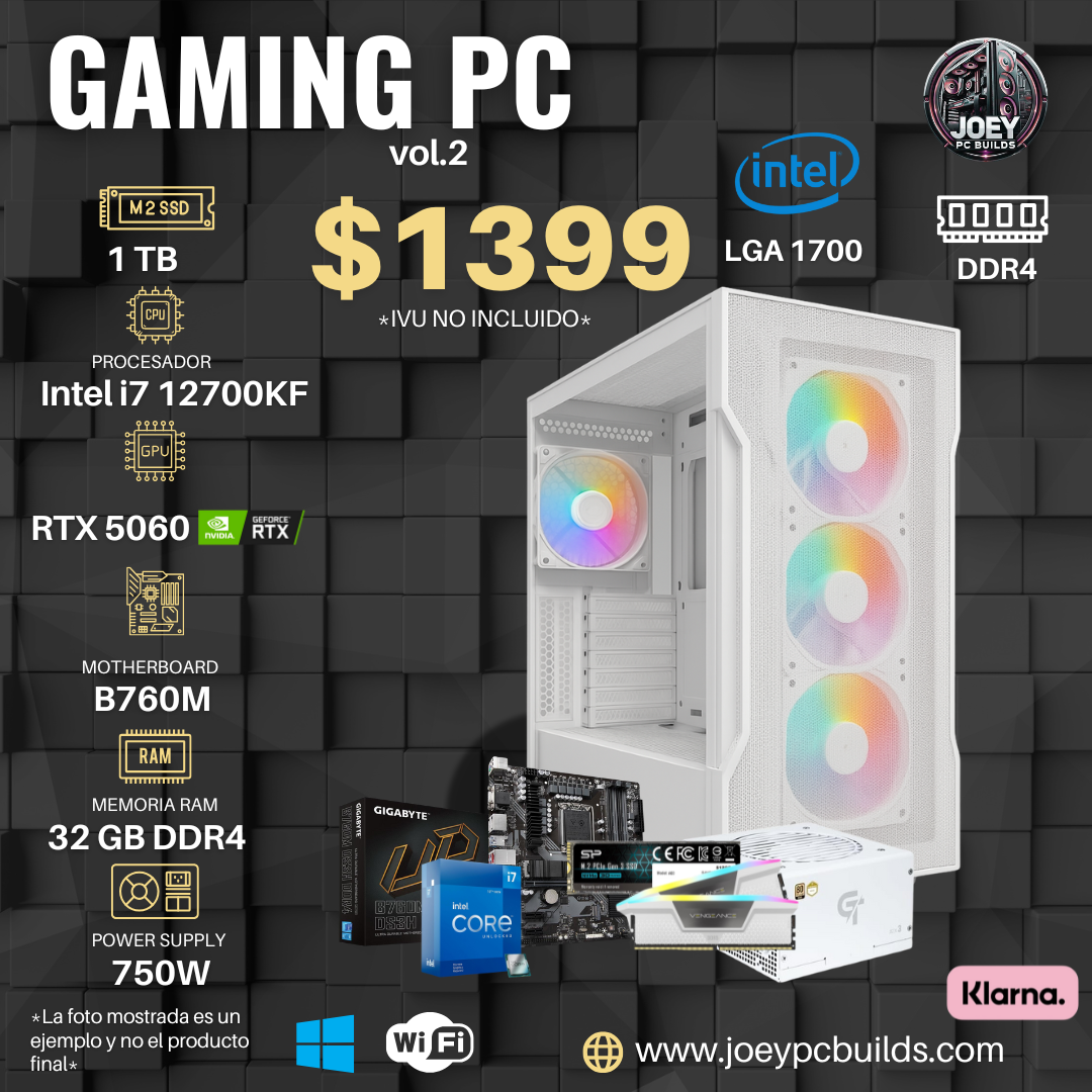 Gaming PC Vol.2 - RTX 5060 / Intel i7 12700kf /32 GB RAM DDR4 / 1 TB SSD