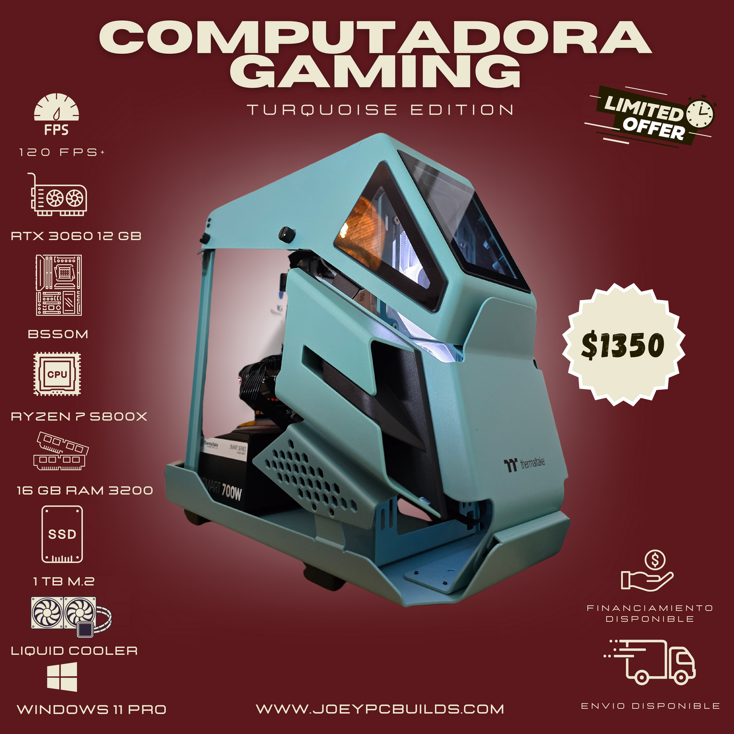 Gaming PC - THERMALTAKE TURQUOISE EDITION ❄️