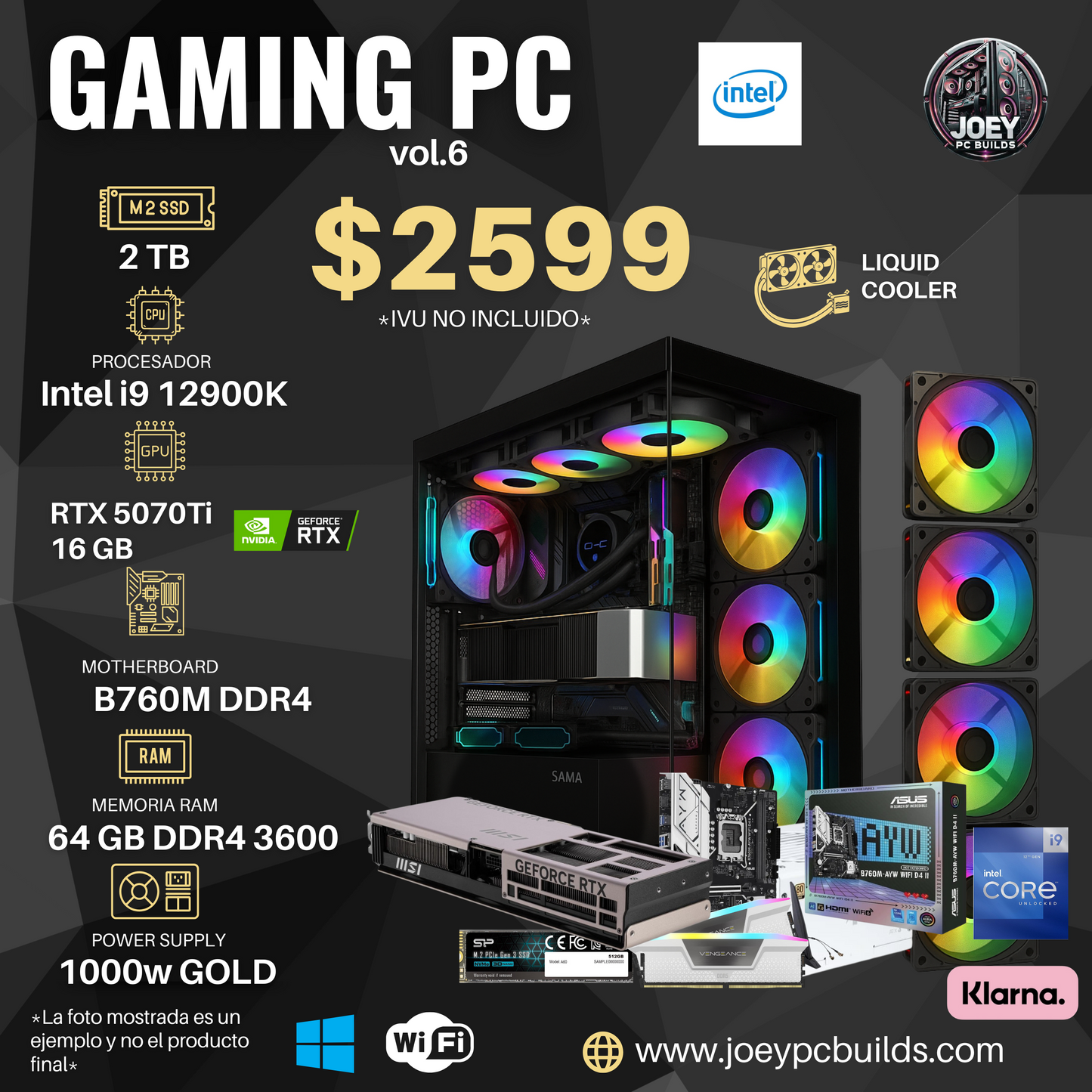 Gaming PC Vol.6 - RTX 5070Ti 16 GB - Intel i9 12900k - 64 GB DDR4 - 2 TB SSD