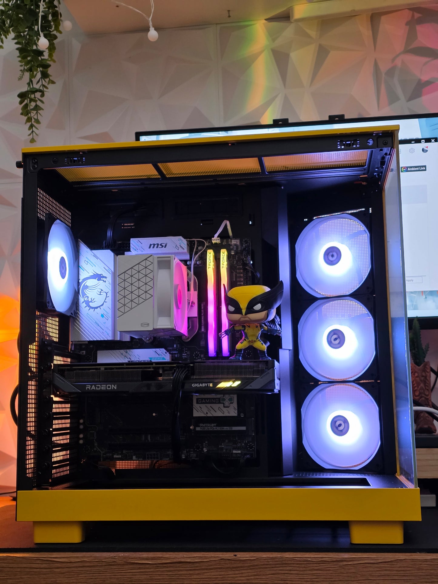 Gaming PC Yellow Strike⚡️ - RX9060XT 8 GB, 1 TB SSD M.2, RYZEN 5 9600X , 16 GB RAM DDR5 - WIN 11 PRO