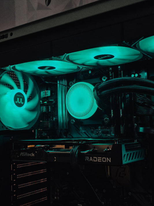 Mint Green Gaming PC – Ryzen 9 5900X | RX 9060XT 16GB | 32GB RAM | 2TB SSD