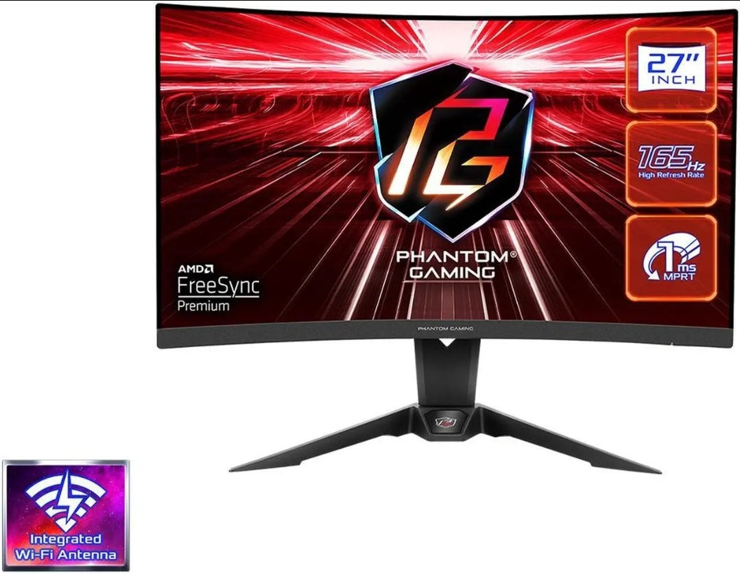 ASRock Phantom PG27Q15R2A – Monitor Gaming 27” Curveado QHD 165Hz FreeSync Premium