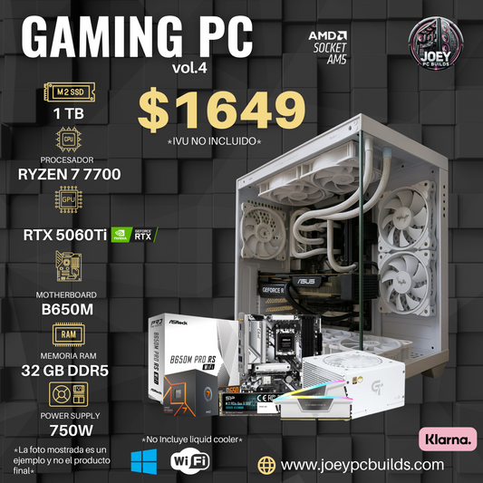Gaming PC Vol.4 - RTX 5060TI / RYZEN 7 7700/ 1 TB SSD / 32 GB RAM