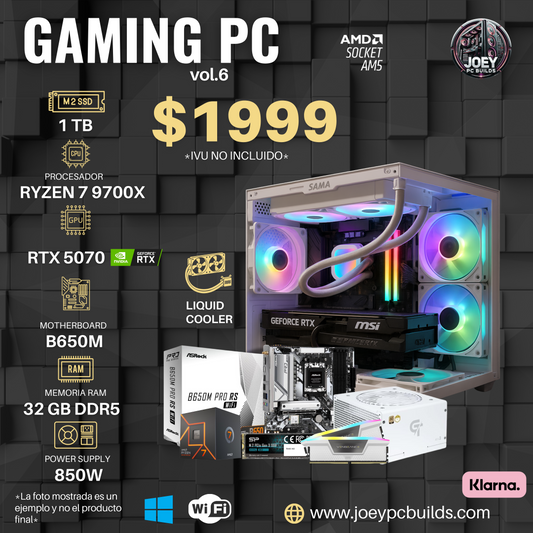 Gaming PC Vol. 6 - RTX 5070 12 GB /RYZEN 7 9700X / 1 TB SSD / 32 GB RAM / LIQUID COOLER