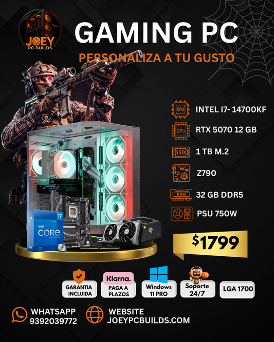 🕸️🔥 Dark Lord Xtreme – Gaming PC Intel i7-14700KF + RTX 5070 12GB | 32GB DDR5 | 1TB M.2 SSD 💀⚡