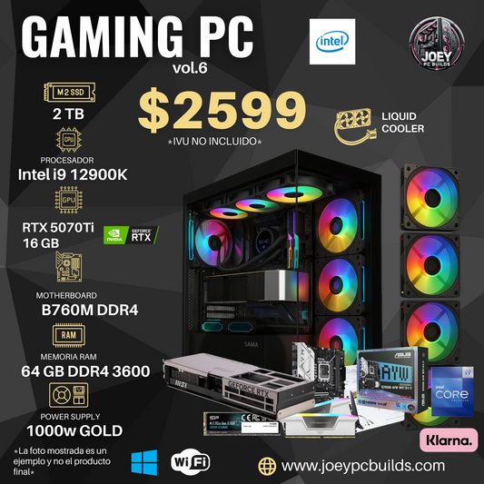 Gaming PC Vol.6 - RTX 5070Ti 16 GB - Intel i9 12900k - 64 GB DDR4 - 2 TB SSD
