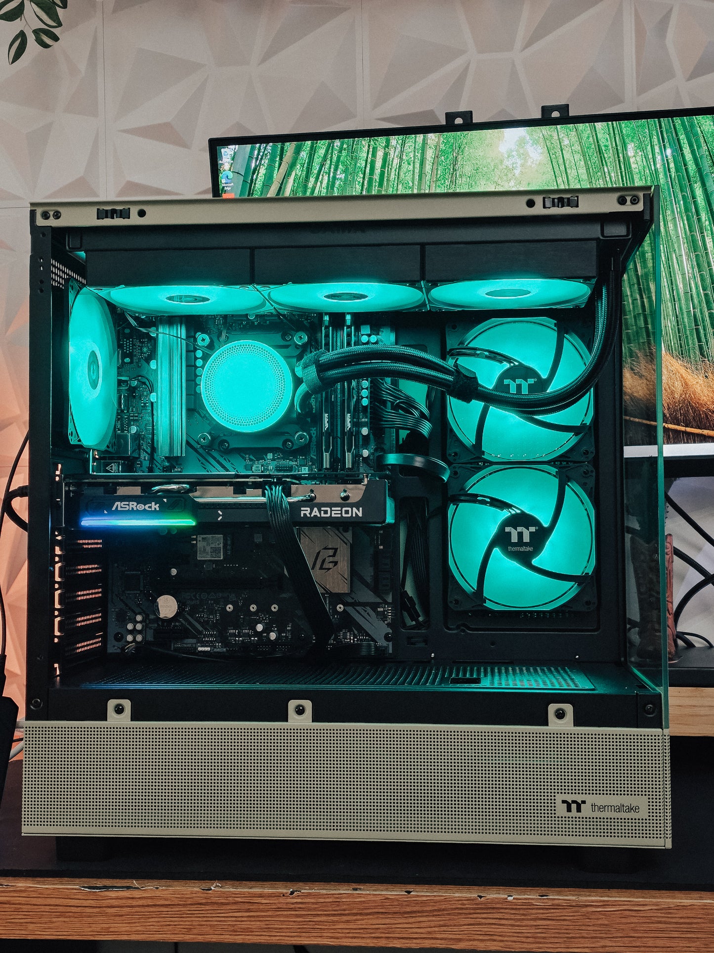 Mint Green Gaming PC – Ryzen 9 5900X | RX 9060XT 16GB | 32GB RAM | 2TB SSD