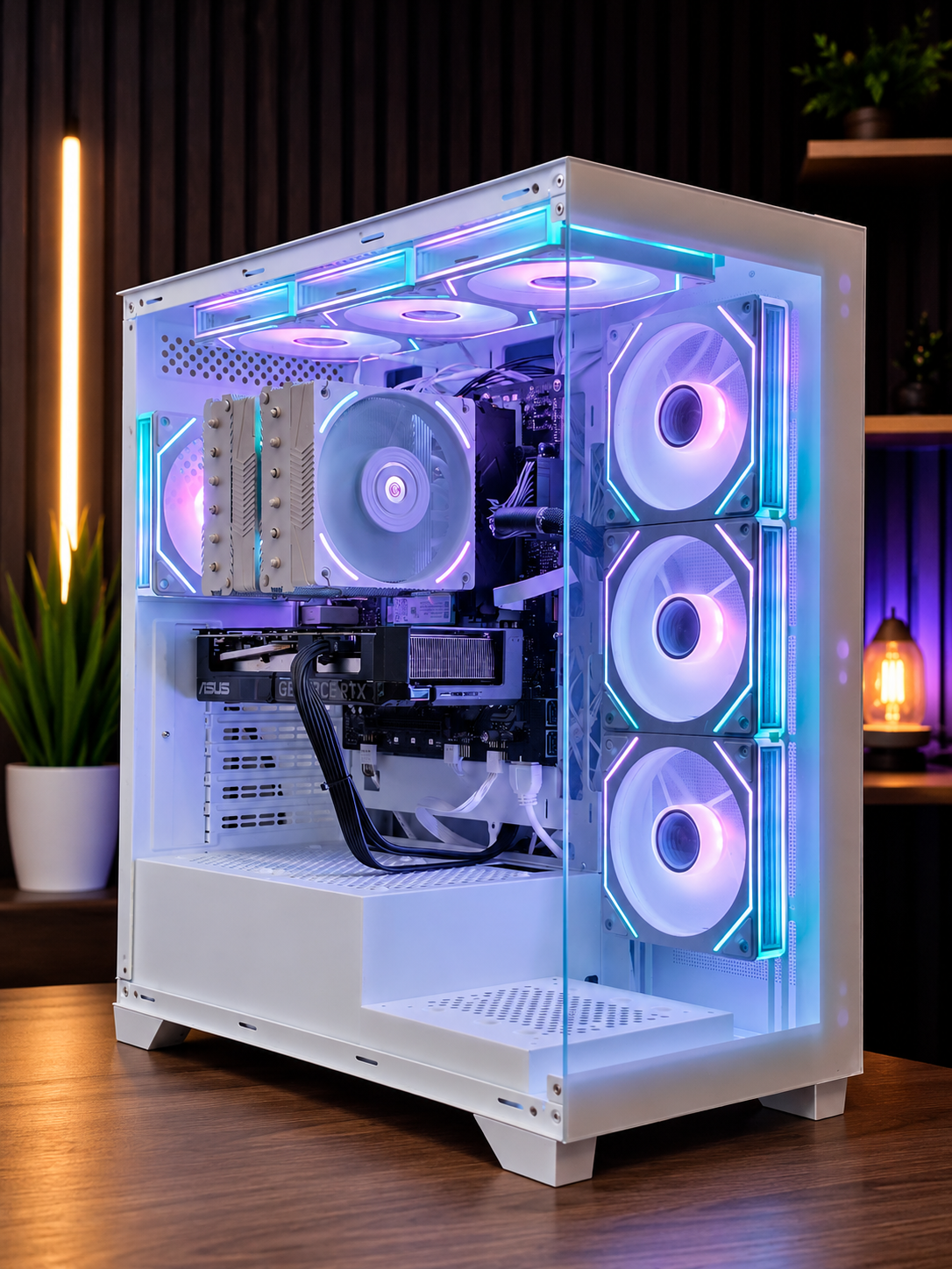 Gaming PC de Alto Rendimiento Competitivo | Intel Core i7-13700F | RTX 4070 SUPER 12GB | 32GB DDR5 | 1TB NVMe SSD | Windows 11 Pro | White Edition