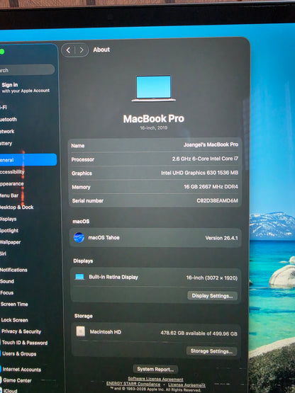 MacBook Pro 16” 2019 i7 + Radeon 5300M 4GB 🔥 16GB RAM 512GB SSD | 9/10 + Caja