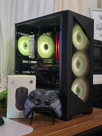 Gaming PC Ryzen 5 5500 + RX 6500 XT | 16GB RAM | 1TB M.2 | PSU 600W