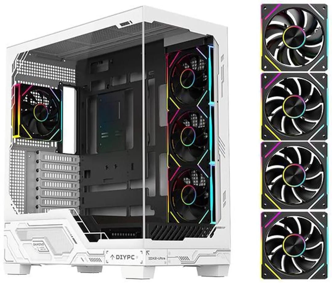 Gaming PC Titan Core – Ryzen 5 9600X – RTX 5060 Ti 8GB – 16GB DDR5 – 1TB NVMe SSD – B650M WiFi – Windows 11 Pro White
