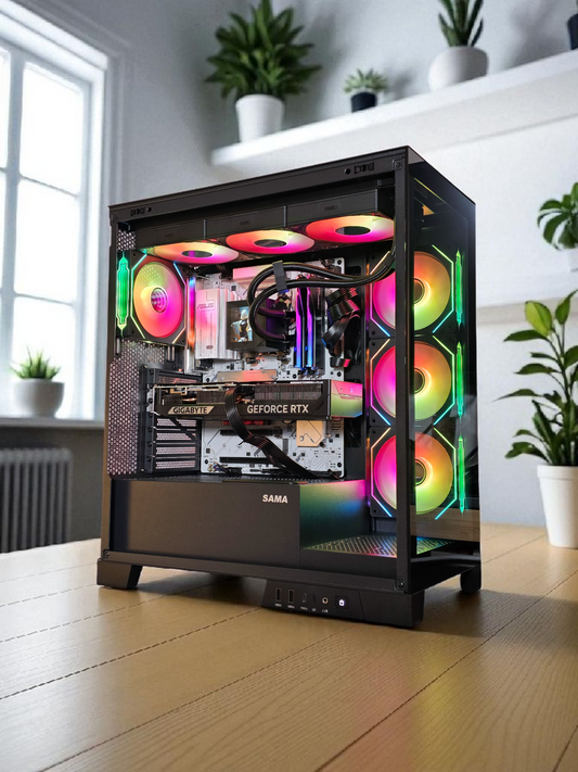 Tempestad Negra – Ryzen 7 7700X | RX 9060 XT 16 GB| 32GB DDR5 | 1TB NVMe | Gaming PC RGB