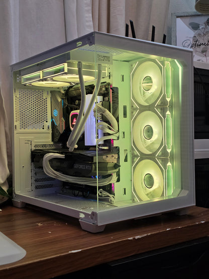 White Extreme Gaming PC – RTX 3080 10GB | Ryzen 9 5950X | 1TB NVMe | 32 GB RAM DDR4 3600 | Liquid Cooling