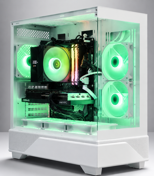 Aqua Gaming PC de Alto Rendimiento | Intel Core i7-10700K | Intel Arc A580 8GB | 32GB RAM | 1TB SSD | Windows 11 Pro