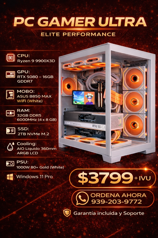 🚀 Extreme Gaming PC – Ryzen 9 9900X3D + RTX 5080 GDDR7 | DDR5 32GB | 2TB NVMe Gen4 🚀