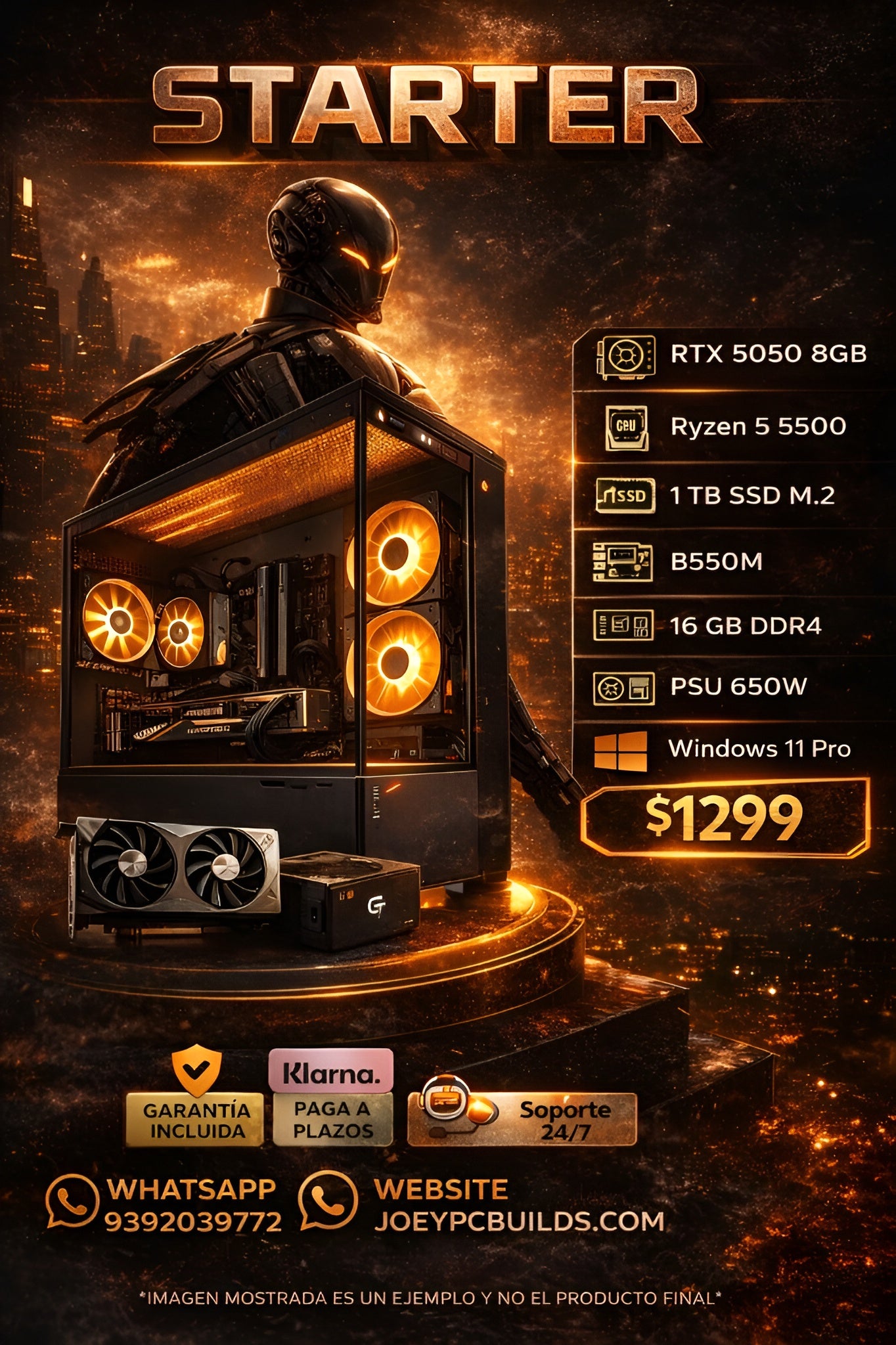 Starter Edition: RTX 5050 (8GB) • Ryzen 5500 • 1TB M.2 • 16GB DDR4