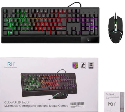 Combo – Teclado & Mouse Gaming RGB (Negro)