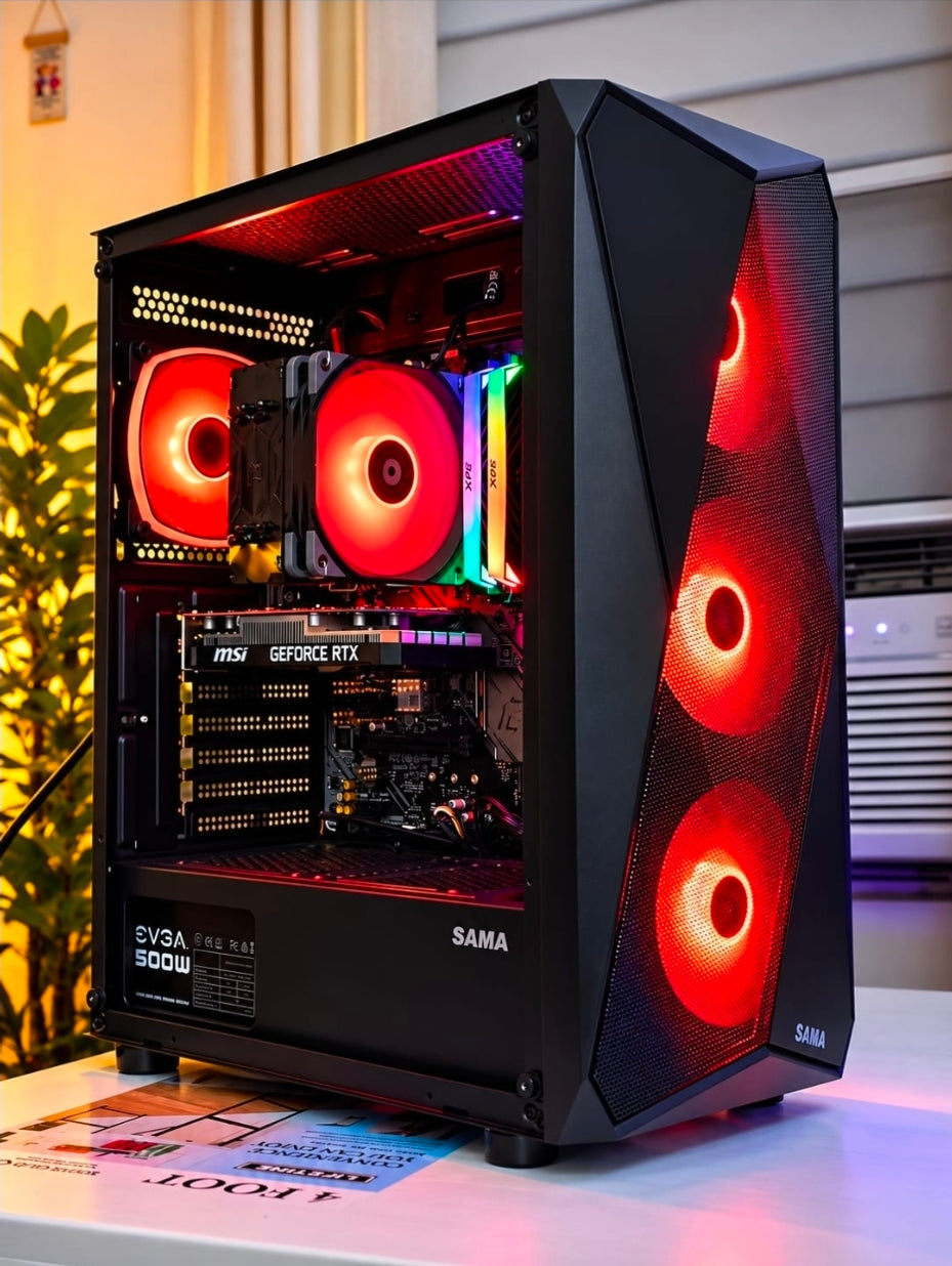 🔥🎮 PC GAMING 1080P 🚀 | RTX 3050 8GB ⚡ | RYZEN 5 5500 💻 | 16GB RAM DDR4 | 1TB HDD + 120GB SSD | WINDOWS 11 PRO 🖥️