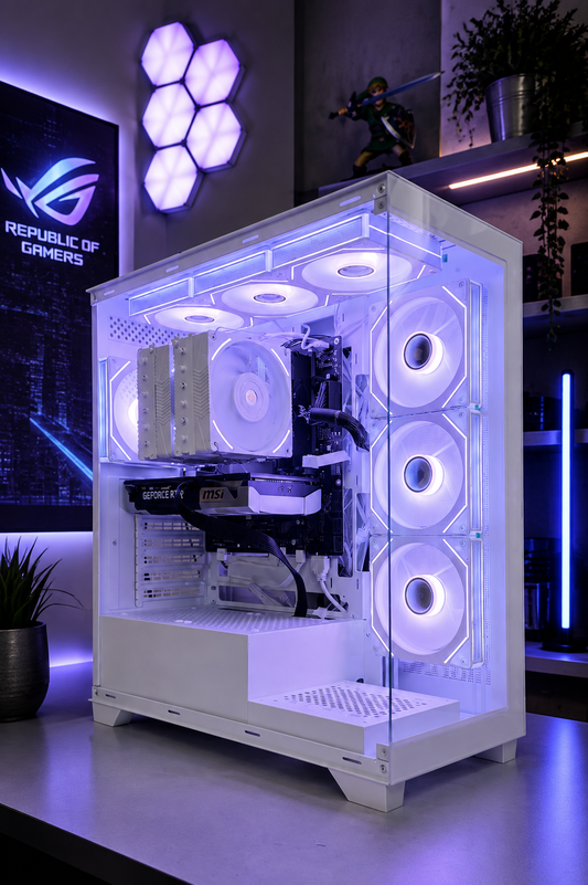 🎮⚡ Gaming PC de Alto Rendimiento Competitivo | Intel Core i7-13700F | MSI RTX 5060 Ti 16GB | 32GB DDR5 | 1TB NVMe SSD | Windows 11 Pro | 🤍 White