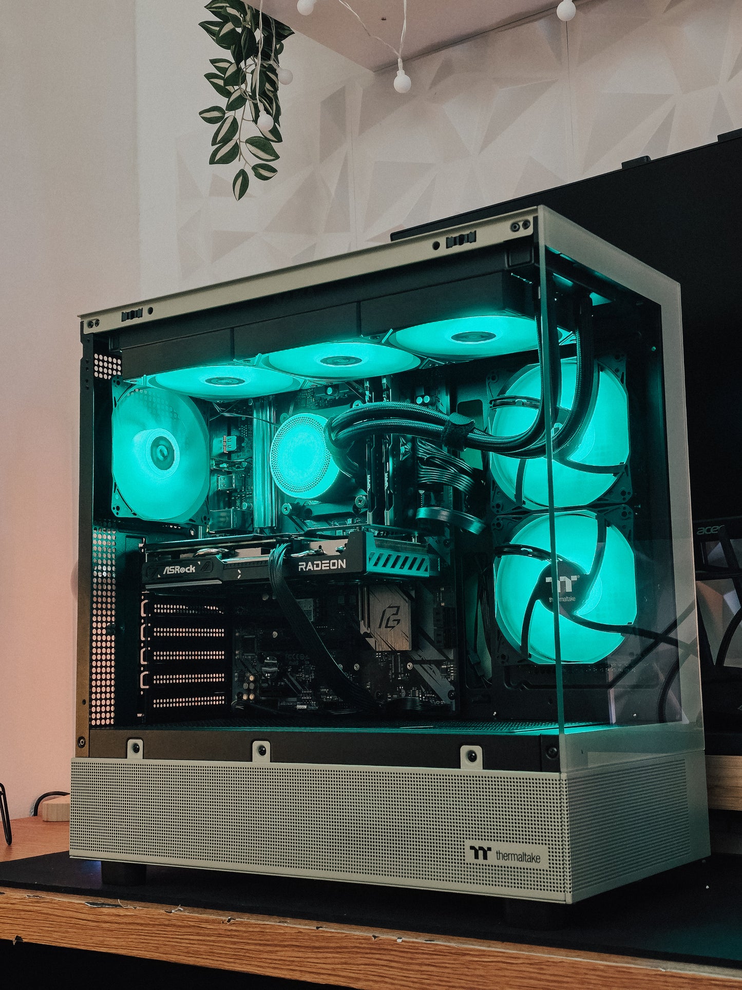 Mint Green Gaming PC – Ryzen 9 5900X | RX 9060XT 16GB | 32GB RAM | 2TB SSD