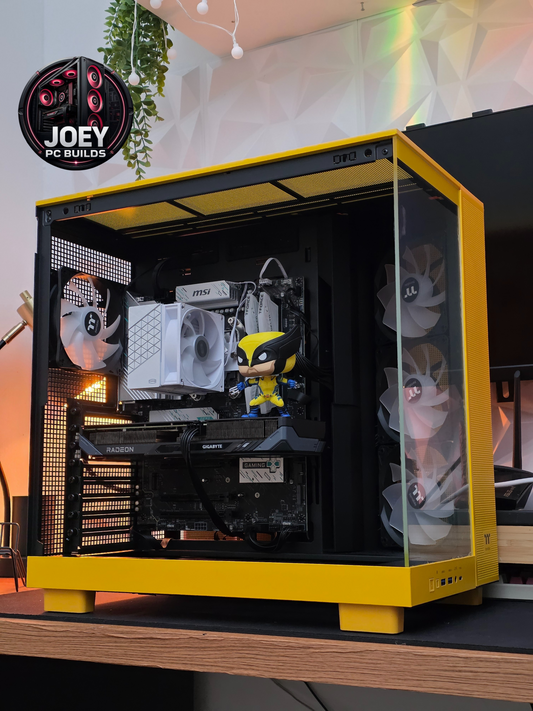 Gaming PC Yellow Strike⚡️ - RX9060XT 8 GB, 1 TB SSD M.2, RYZEN 5 9600X , 16 GB RAM DDR5 - WIN 11 PRO