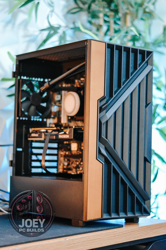 Wood Edition☘️🪵 – Gaming PC Ryzen 9 5900X + RX 9060XT / Liquid Cooler / 32GB RAM / 2TB SSD / Win 11 Pro